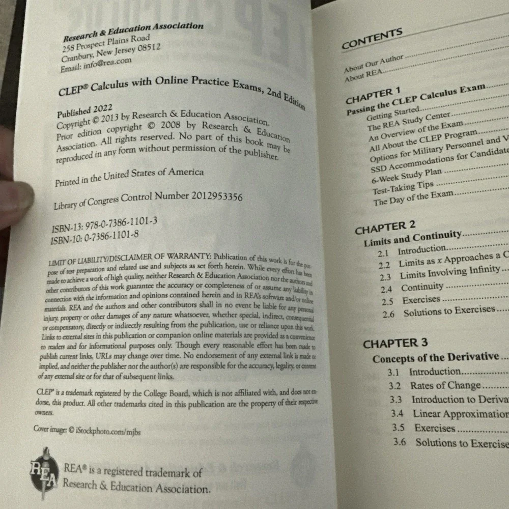 CLEP Calculus Book + Online (CLEP Test Preparation) by Gregory Hill
